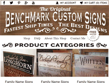 Tablet Screenshot of benchmarkcustomsigns.com